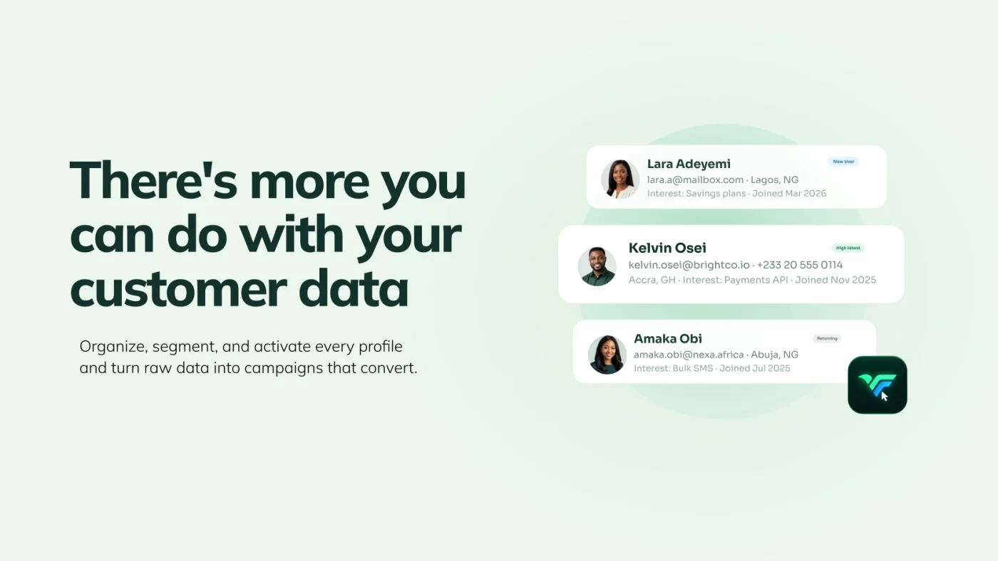 Termii Engage customer data product preview